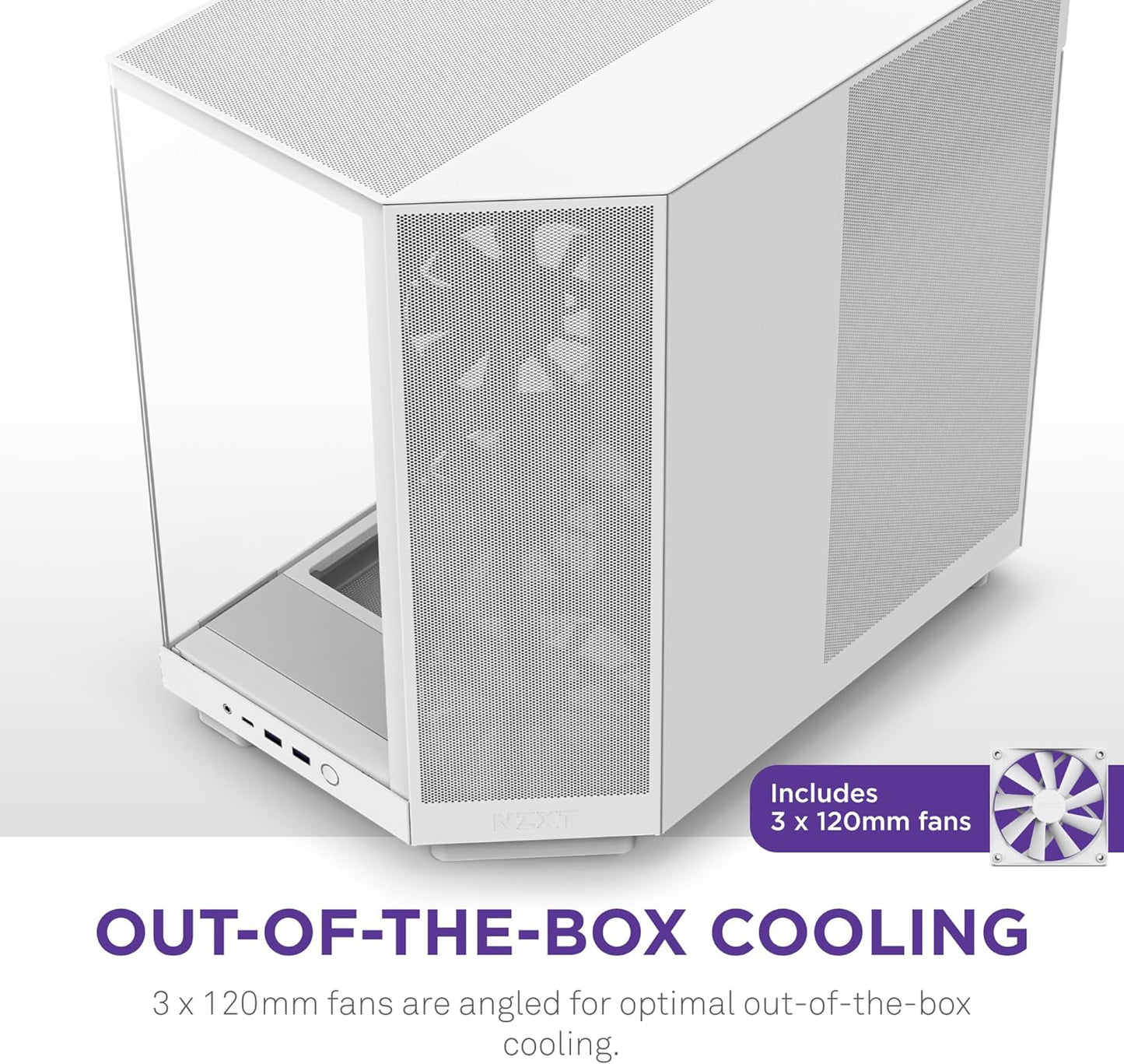 GABINETE NZXT H6 FLOW RGB BLANCO ATX S/FUENTE CRISTAL USB 3.2 TIPO - C CC - H61FW - R1 11M DE GARANTIA - rogeek