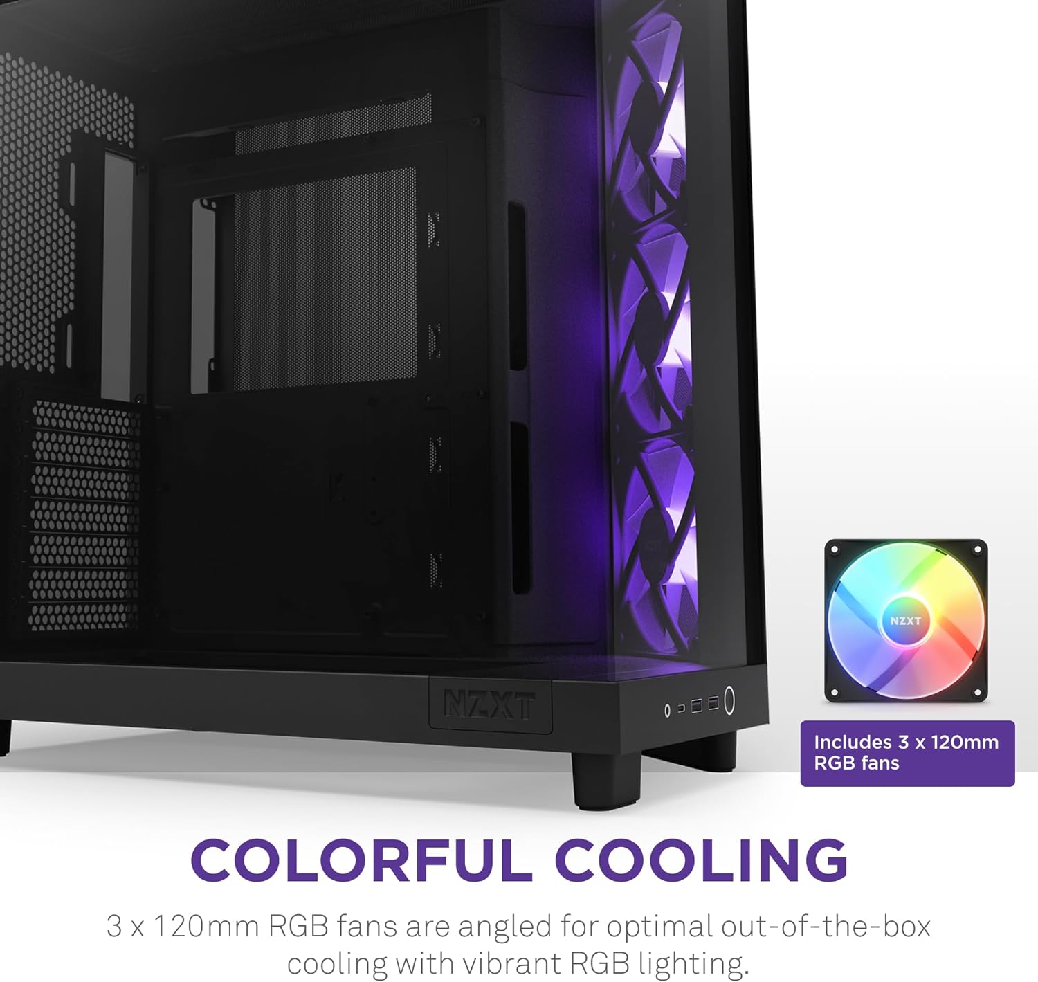 GABINETE NZXT H6 FLOW RGB NEGRO ATX S/FUENTE CRISTAL USB 3.2 TIPO - C CC - H61FB - R1 11M DE GARANTIA - rogeek