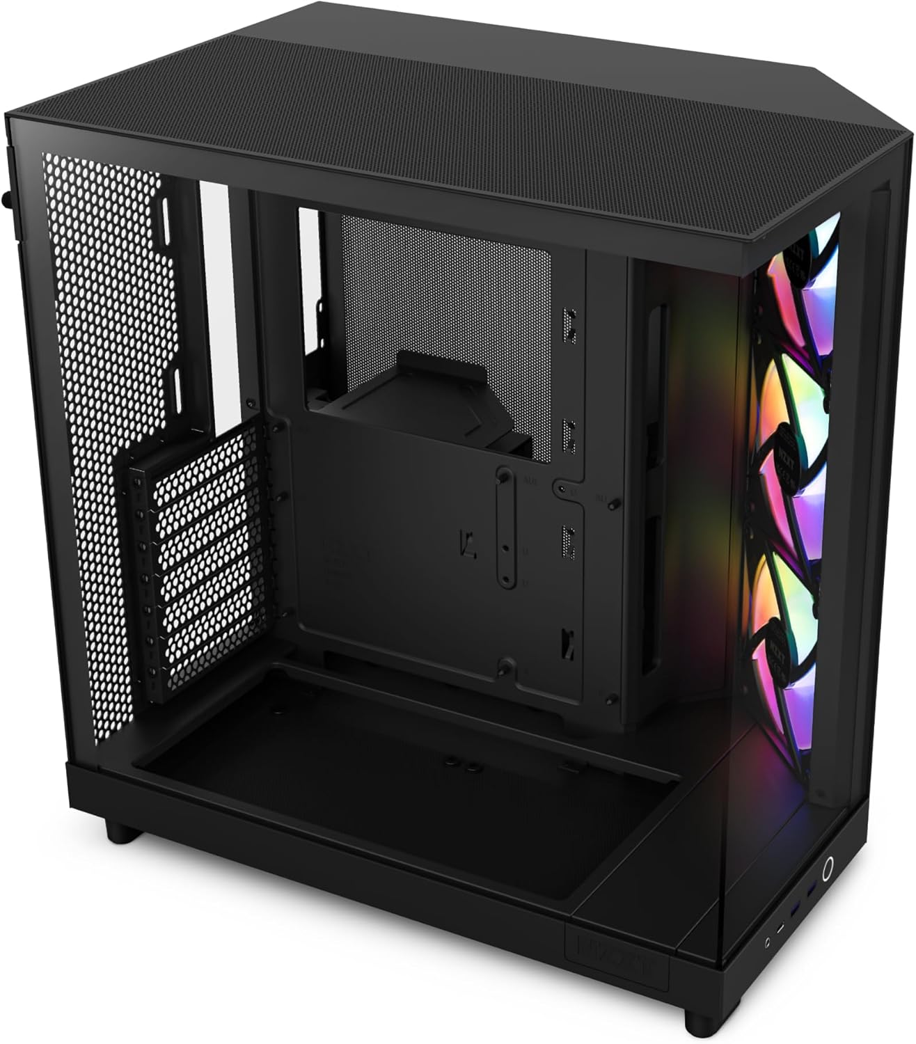 GABINETE NZXT H6 FLOW RGB NEGRO ATX S/FUENTE CRISTAL USB 3.2 TIPO - C CC - H61FB - R1 11M DE GARANTIA - rogeek