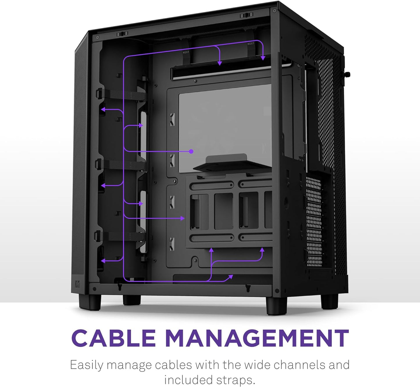 GABINETE NZXT H6 FLOW RGB NEGRO ATX S/FUENTE CRISTAL USB 3.2 TIPO - C CC - H61FB - R1 11M DE GARANTIA - rogeek