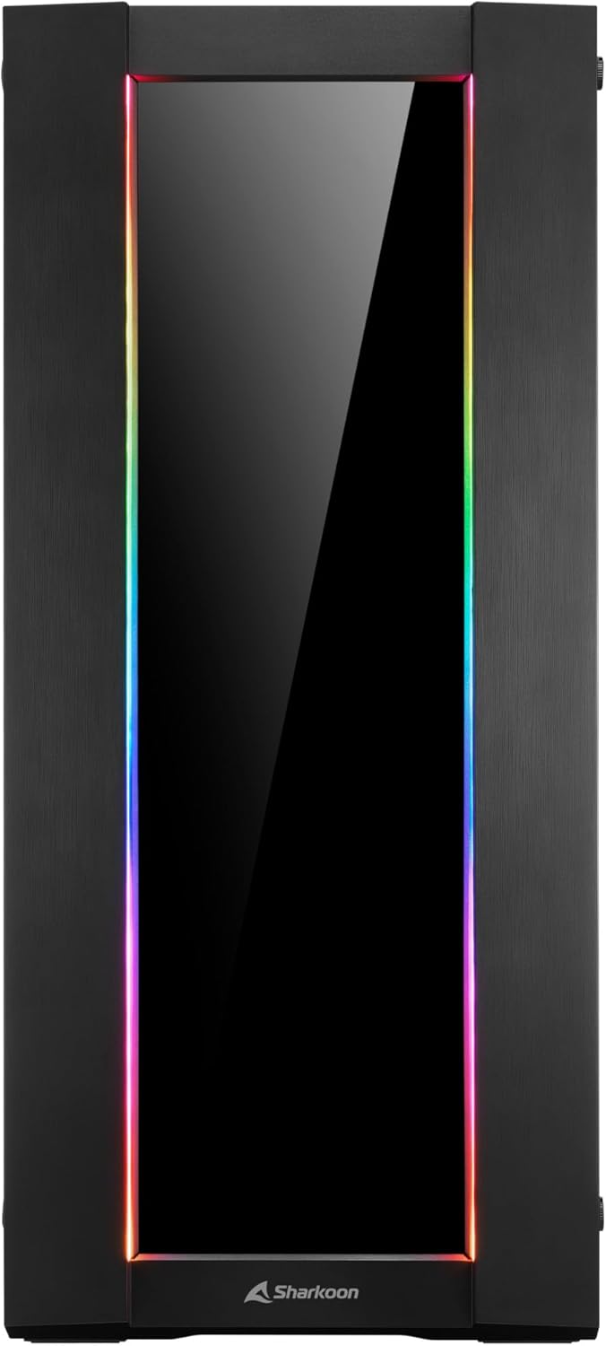 GABINETE SHARKOON ELITE SHARK CA200G RGB MATX S/FUENTE CRISTAL NEGRO C - CA200G 11M DE GARANTIA - rogeek