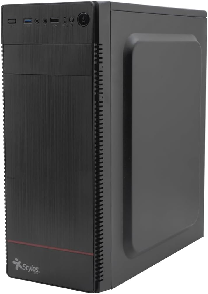 GABINETE STYLOS CUBO C/FUENTE 500W METAL NEGRO STPGAC4B 6M DE GARANTIA - rogeek