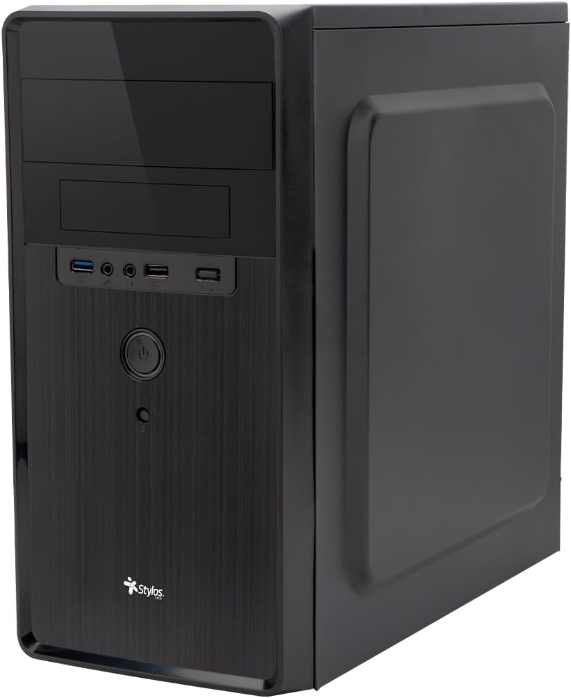 GABINETE STYLOS MINI - TORRE C/FUENTE 500W METAL NEGRO STPGAC5B 11M DE GARANTIA - rogeek
