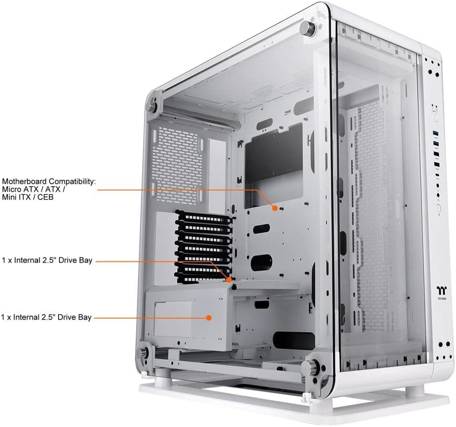 GABINETE THERMALTAKE CORE P6 BLANCO ATX CRISTAL CA - 1V2 - 00M6WN - 00 SIN GARANTIA - rogeek
