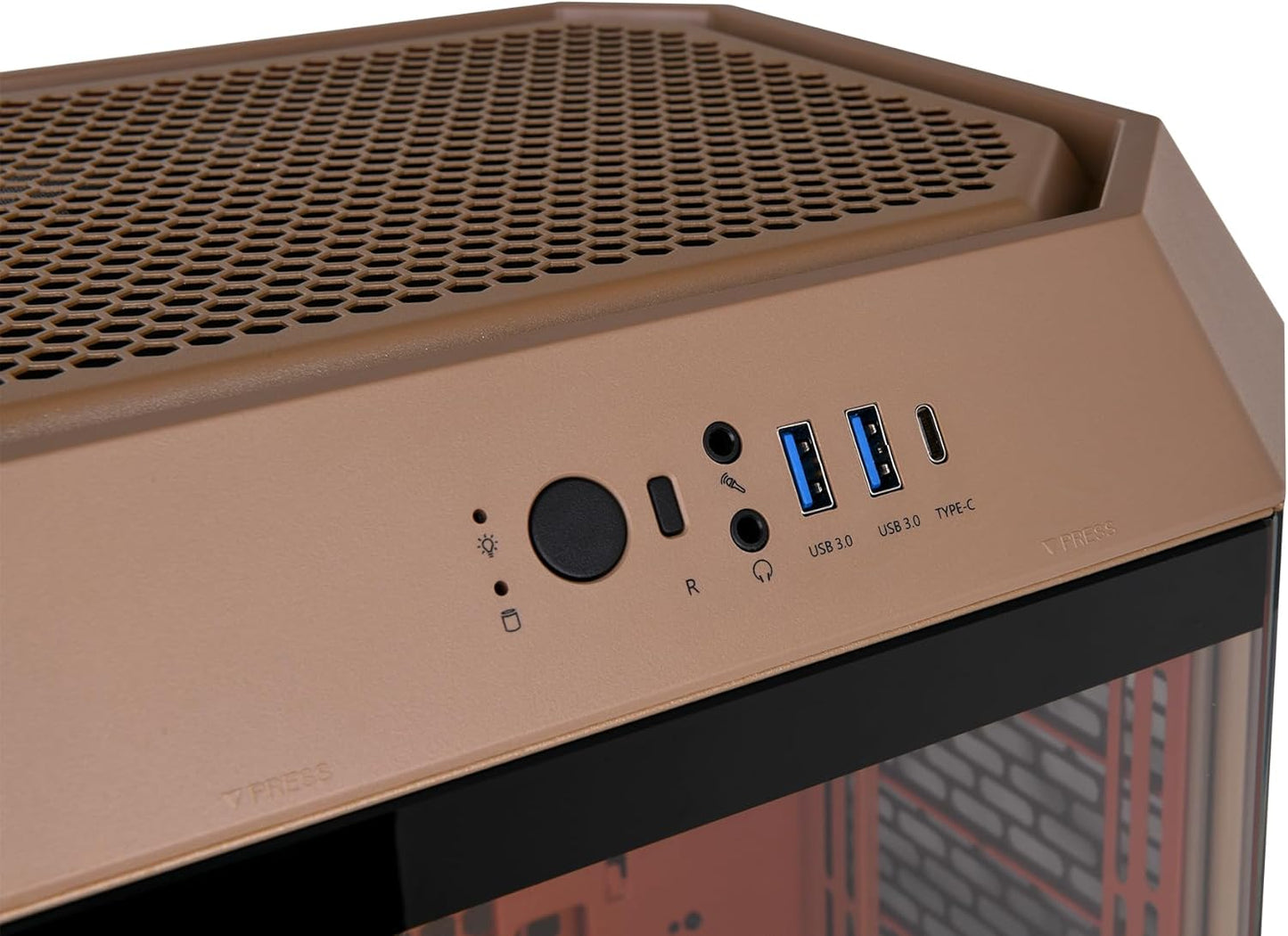 GABINETE THERMALTAKE THE TOWER 300 GRAVEL SAND MICRO ATX CRISTAL MICROTOWER CAFE CA - 1Y4 - 00SGWN - 00 12M DE GARANTIA - rogeek