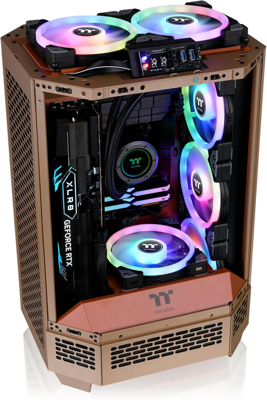 GABINETE THERMALTAKE THE TOWER 300 GRAVEL SAND MICRO ATX CRISTAL MICROTOWER CAFE CA - 1Y4 - 00SGWN - 00 12M DE GARANTIA - rogeek