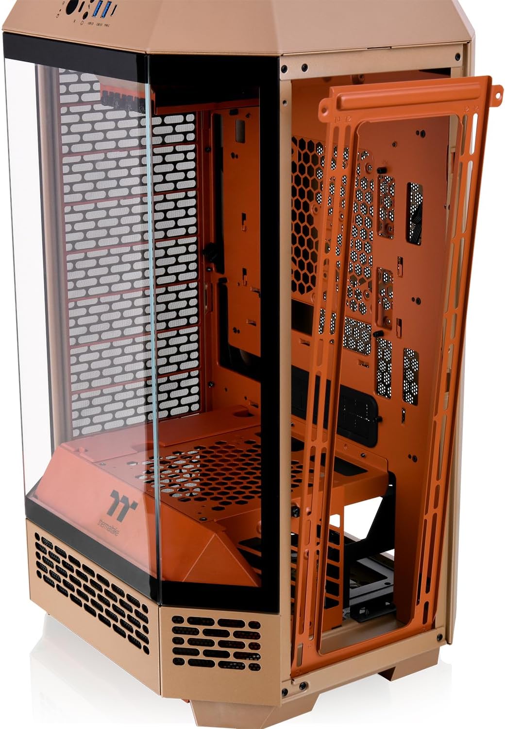 GABINETE THERMALTAKE THE TOWER 300 GRAVEL SAND MICRO ATX CRISTAL MICROTOWER CAFE CA - 1Y4 - 00SGWN - 00 12M DE GARANTIA - rogeek