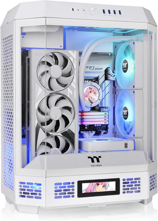 GABINETE THERMALTAKE THE TOWER 600 SNOW ATX CRISTAL MIDTOWER BLANCO CA - 1Z1 - 00M6WN - 00 12M DE GARANTIA - rogeek