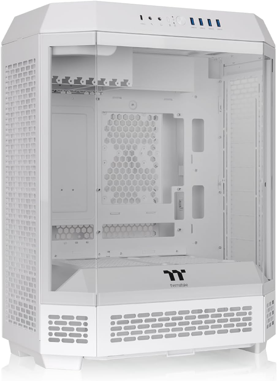 GABINETE THERMALTAKE THE TOWER 600 SNOW ATX CRISTAL MIDTOWER BLANCO CA - 1Z1 - 00M6WN - 00 12M DE GARANTIA - rogeek
