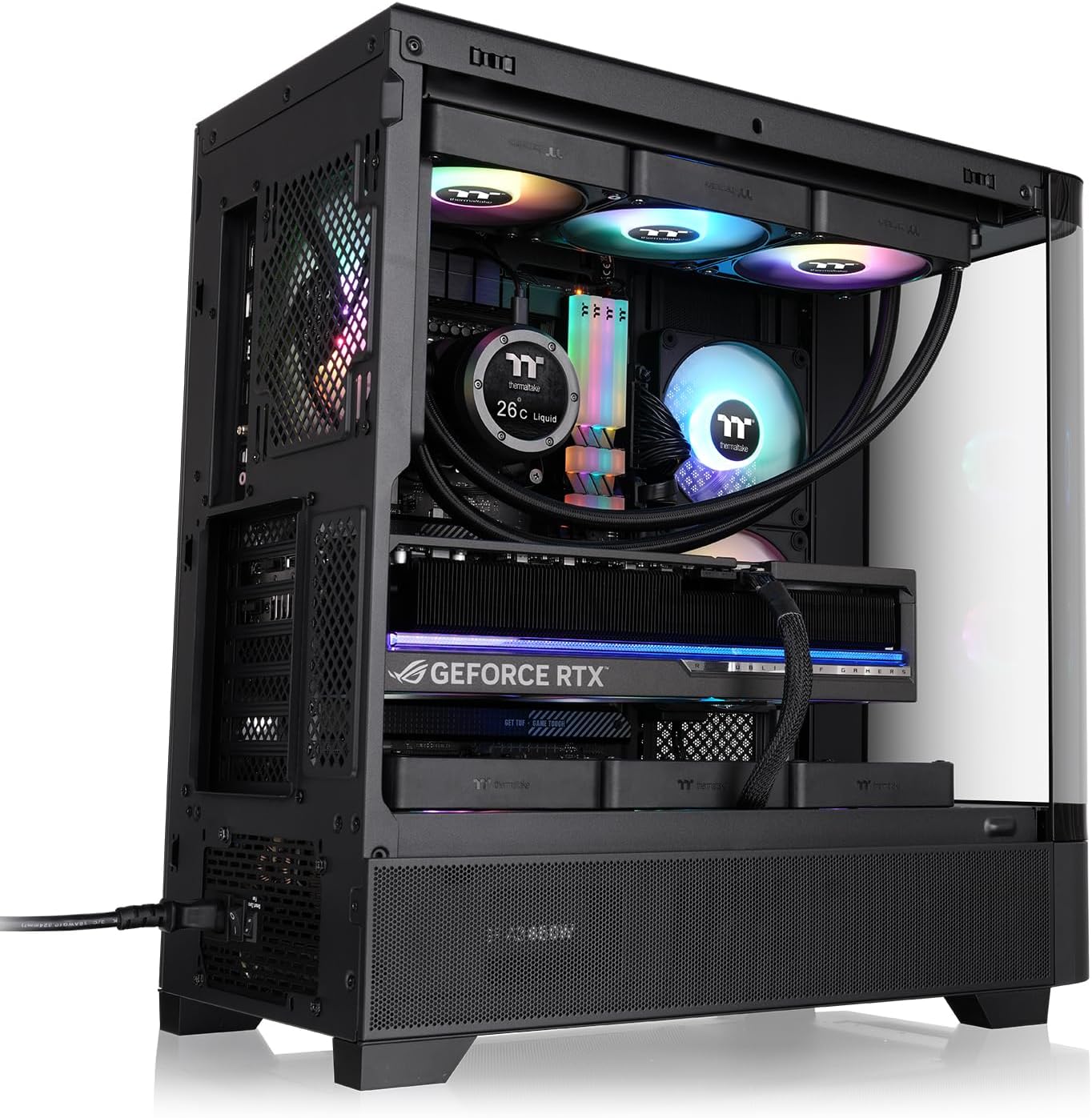 GABINETE THERMALTAKE VIEW 290 TG ARGB BLACK ARX CRISTAL MIDTOWER NEGRO CA - 11G - 00M1WN - 00 12M DE GARANTIA - rogeek