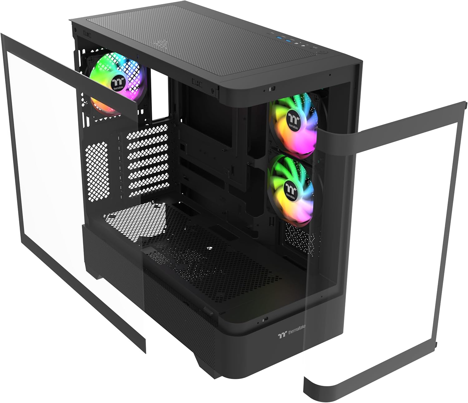 GABINETE THERMALTAKE VIEW 290 TG ARGB BLACK ARX CRISTAL MIDTOWER NEGRO CA - 11G - 00M1WN - 00 12M DE GARANTIA - rogeek