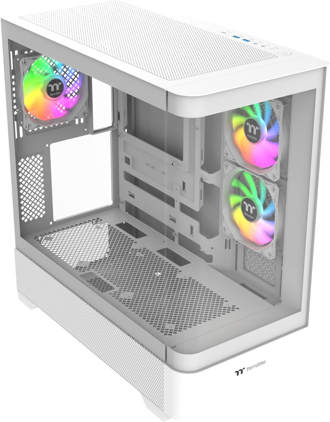 GABINETE THERMALTAKE VIEW 290 TG ARGB SNOW ATX CRISTAL MIDTOWER BLANCO CA - 11G - 00M6WN - 00 12M DE GARANTIA - rogeek