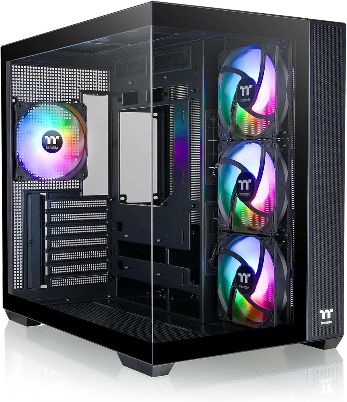 GABINETE THERMALTAKE VIEW 380 TG ARGB BLACK ATX CRISTAL NEGRO CA-1Z2-00M1WN-00 12M DE GARANTIA - rogeek