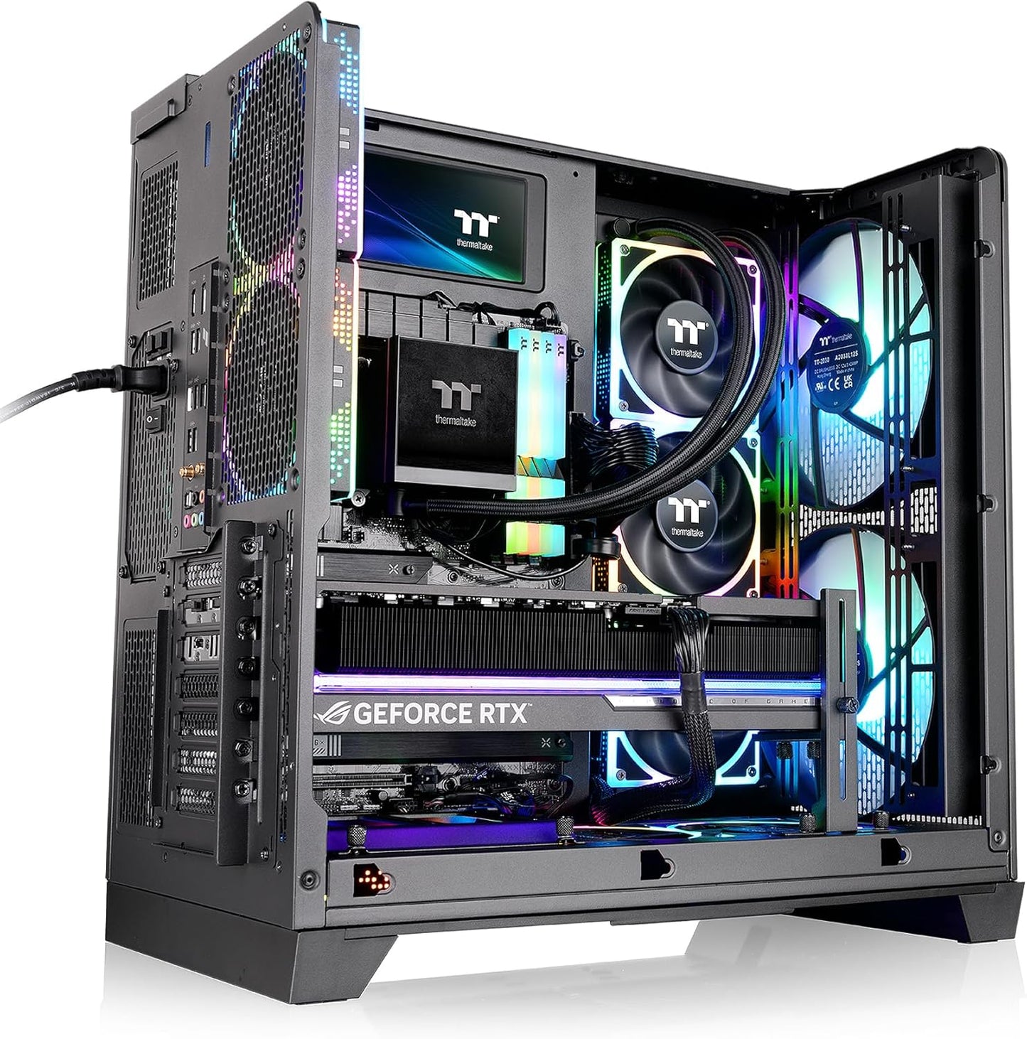 GABINETE THERMALTAKE VIEW 390 AIR FUTURE DUSK ATX CRISTAL MORADO CA - 11F - 00MNWN - 00 12M DE GARANTIA - rogeek