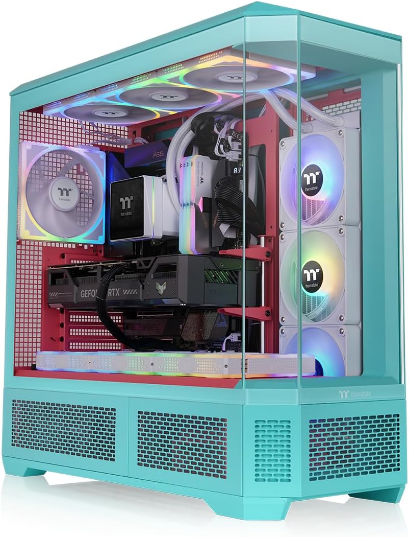 GABINETE THERMALTAKE VIEW 600 TG MINT STRAWBERRY M-ATX CRISTAL MENTA/ROSA CA-11H-00FLWN-00 12M DE GARANTIA - rogeek