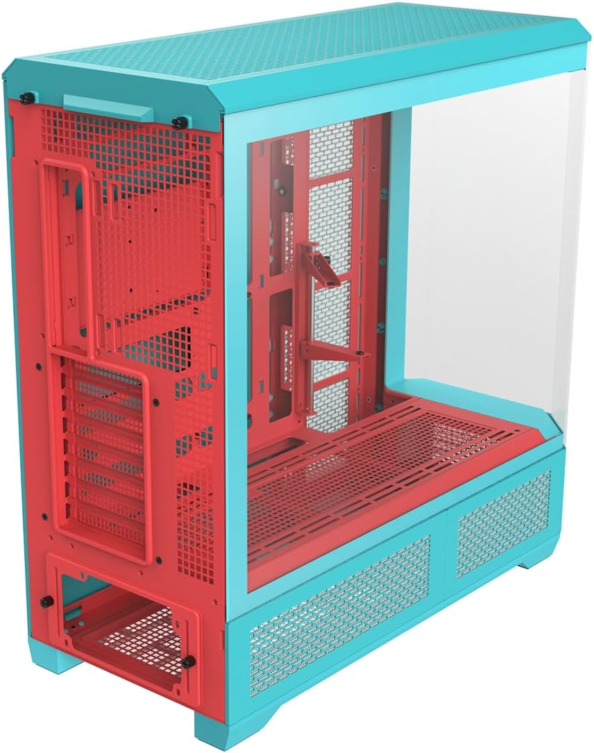 GABINETE THERMALTAKE VIEW 600 TG MINT STRAWBERRY M-ATX CRISTAL MENTA/ROSA CA-11H-00FLWN-00 12M DE GARANTIA - rogeek