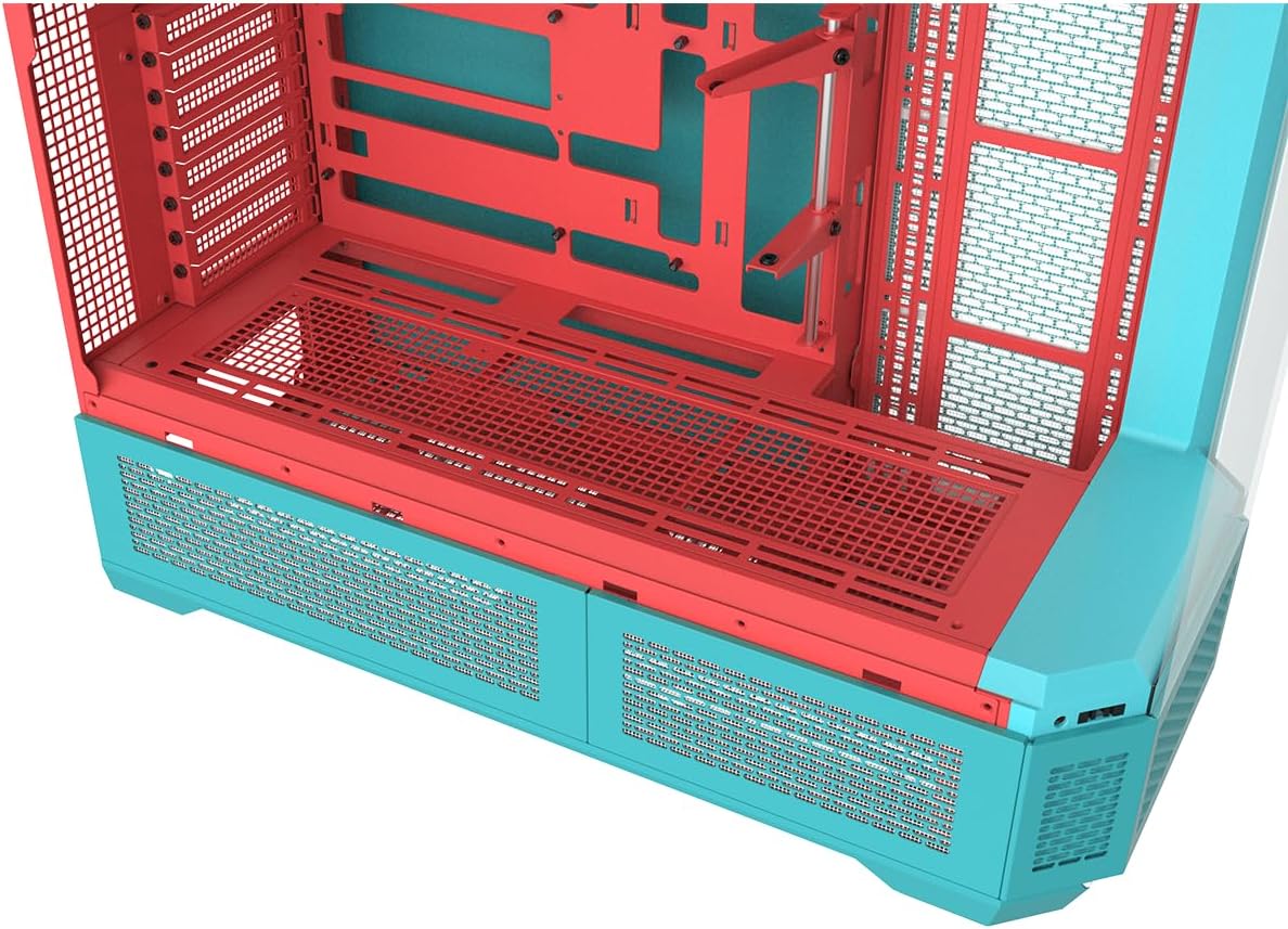 GABINETE THERMALTAKE VIEW 600 TG MINT STRAWBERRY M-ATX CRISTAL MENTA/ROSA CA-11H-00FLWN-00 12M DE GARANTIA - rogeek