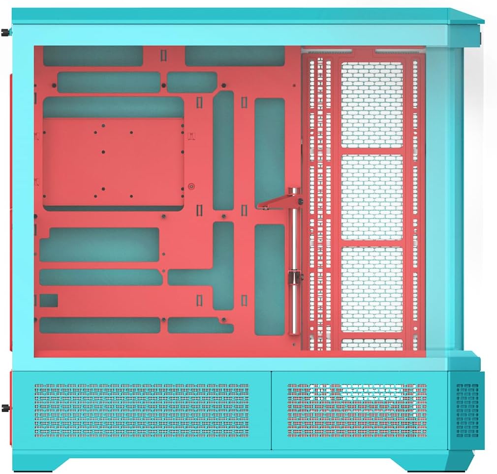 GABINETE THERMALTAKE VIEW 600 TG MINT STRAWBERRY M-ATX CRISTAL MENTA/ROSA CA-11H-00FLWN-00 12M DE GARANTIA - rogeek