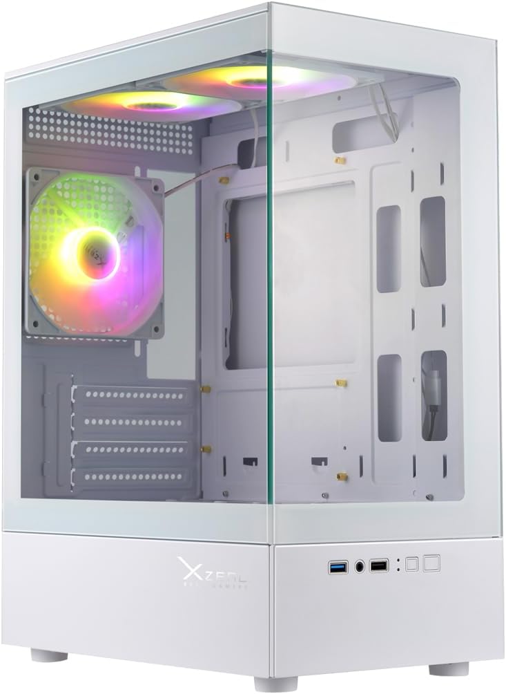 GABINETE XZEAL X - ZYNERGY RGB CON VENTANA MATX S/FUENTE BLANCO XZGAZNY1W GARANTIA DIRECTO CON FABRICANTE - rogeek