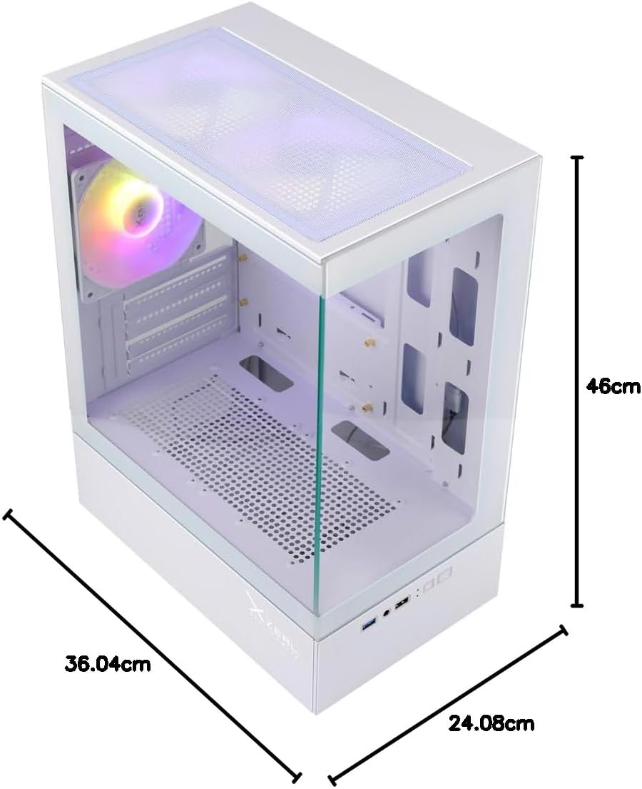 GABINETE XZEAL X - ZYNERGY RGB CON VENTANA MATX S/FUENTE BLANCO XZGAZNY1W GARANTIA DIRECTO CON FABRICANTE - rogeek