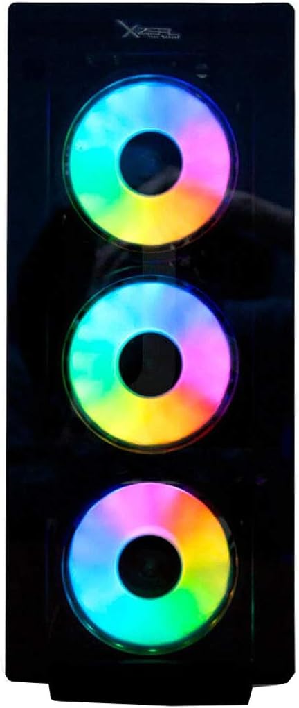 GABINETE XZEAL XZ110 RGB CON VENTANA MATX 4VEN USB S/FUENTE NEGRO XZCGB12B DIRECTO CON FABRICANTE - rogeek