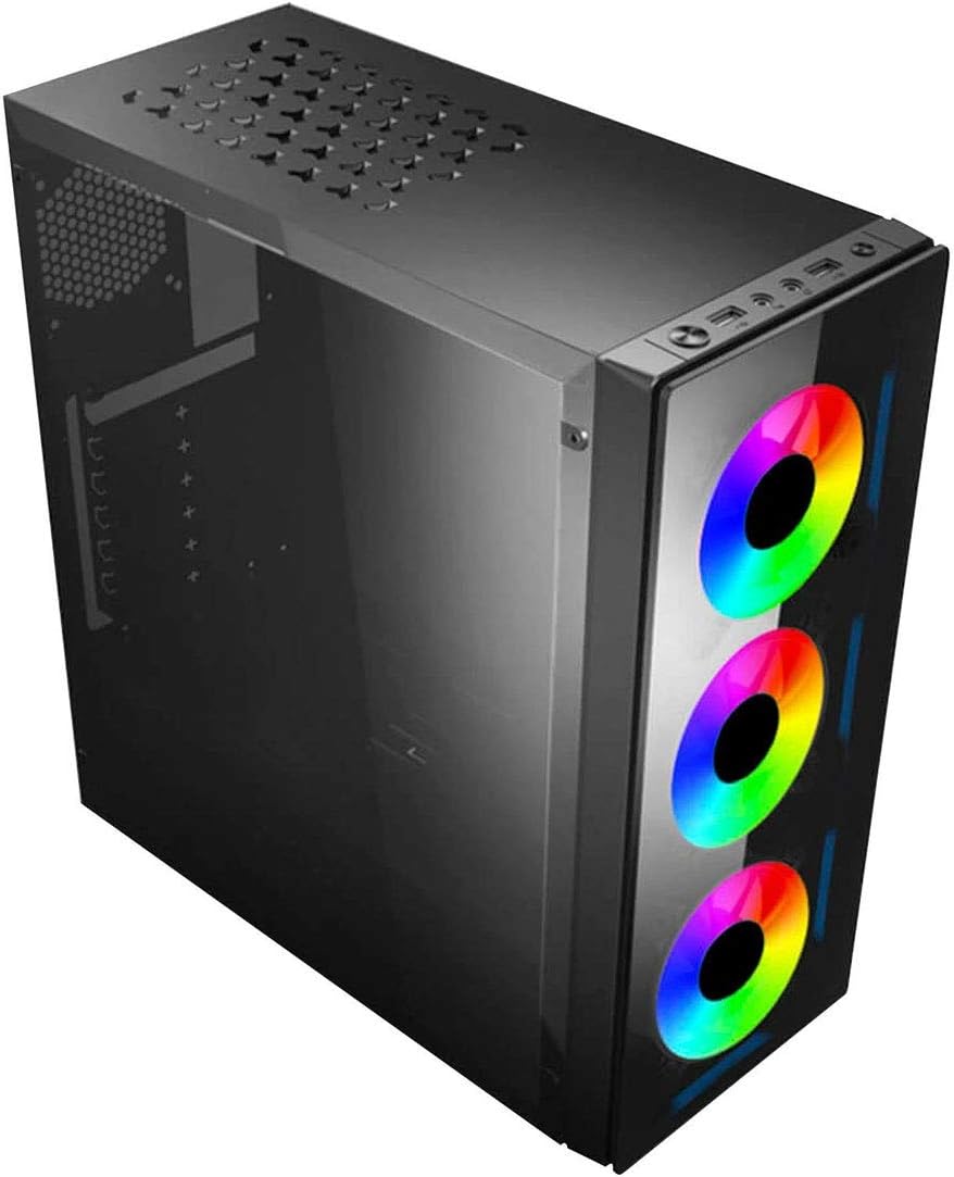 GABINETE XZEAL XZ110 RGB CON VENTANA MATX 4VEN USB S/FUENTE NEGRO XZCGB12B DIRECTO CON FABRICANTE - rogeek