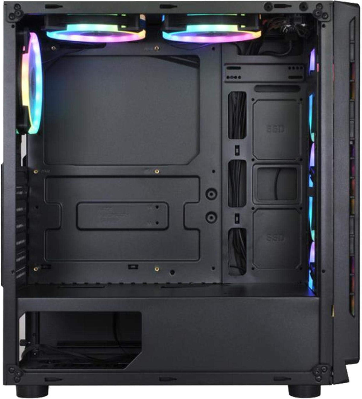 GABINETE XZEAL XZ120 CON VENTANA MATX S/FUENTE RGB NEGRO XZCGB03B DIRECTO CON EL FABRICANTE - rogeek
