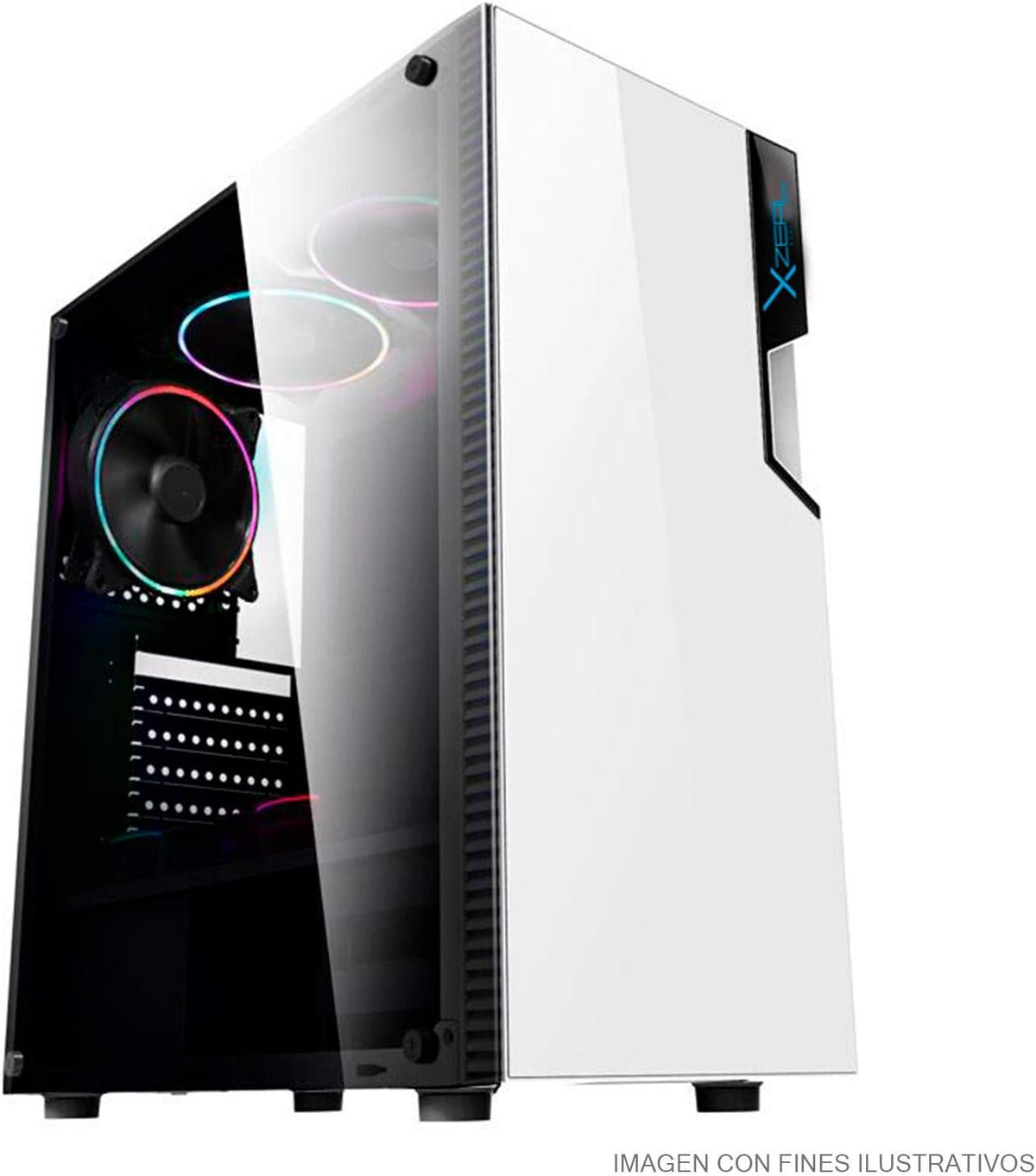 GABINETE XZEAL XZ130 CON VENTANA MATX 3VEN S/FUENTE NEGRO XZCGB06B DIRECTO CON EL FABRICANTE - rogeek