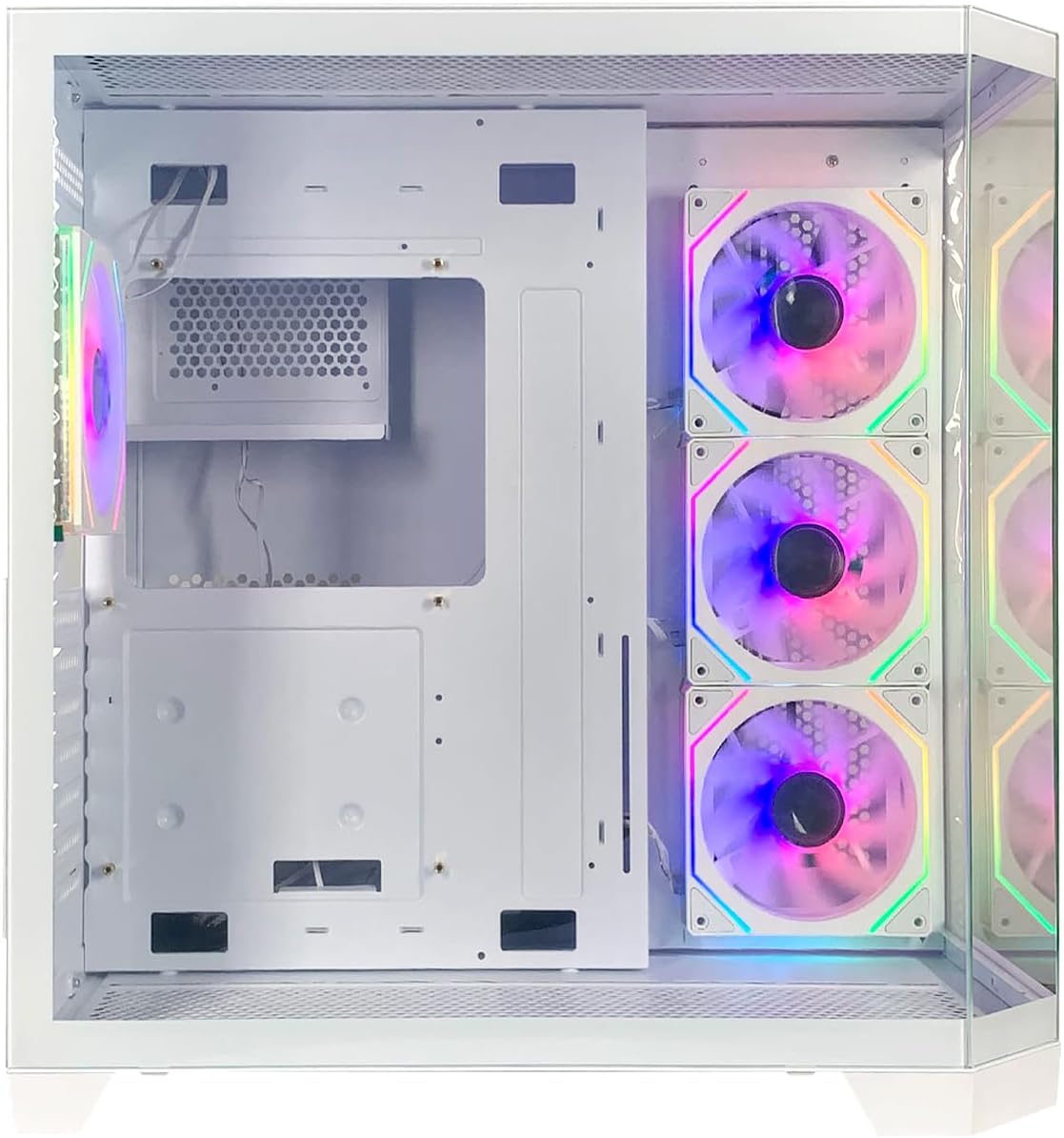 GABINETE XZEAL XZ150 ARGB 4VEN S/FUENTE BLANCO ATX/MICRO - ATX XZGAXT1W GARANTIA CON FABRICANTE - rogeek