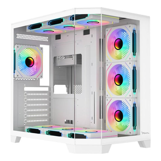 GABINETE XZEAL XZ150 ARGB 4VEN S/FUENTE BLANCO ATX/MICRO-ATX XZGAXT1W GARANTIA CON FABRICANTE - rogeek