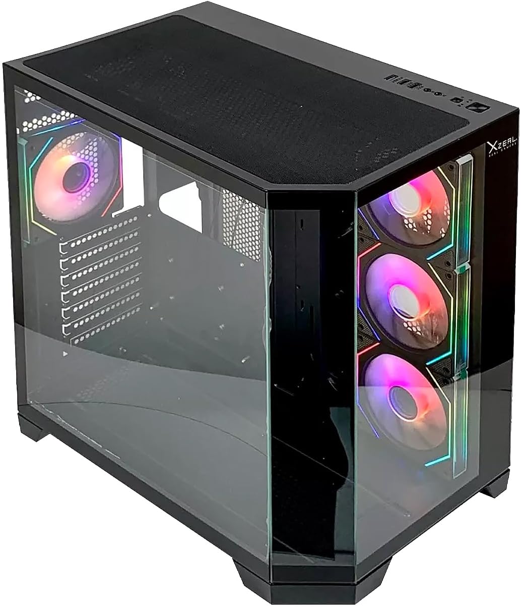 GABINETE XZEAL XZ150 RGB 4VEN S/FUENTE NEGRO ATX/MICRO - ATX XZGAXT1B DIRECTO CON EL FABRICANTE - rogeek