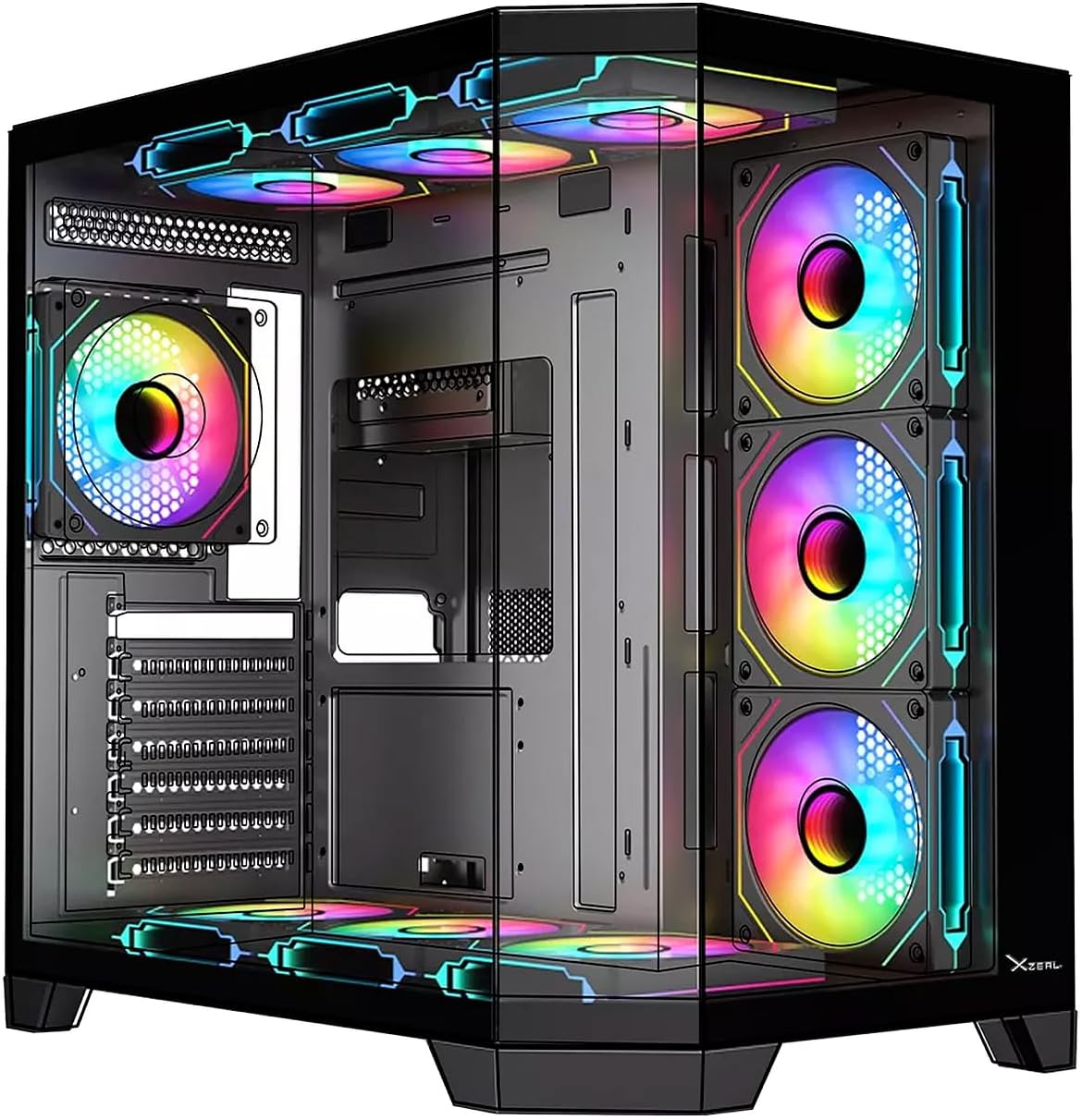 GABINETE XZEAL XZ150 RGB 4VEN S/FUENTE NEGRO ATX/MICRO - ATX XZGAXT1B DIRECTO CON EL FABRICANTE - rogeek