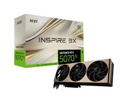 TARJETA DE VIDEO NVIDIA RTX5070TI 16GB OC GDDR7 MSI INSPIRE RTX 5070 TI 16G INSPIRE 3X OC PLUS