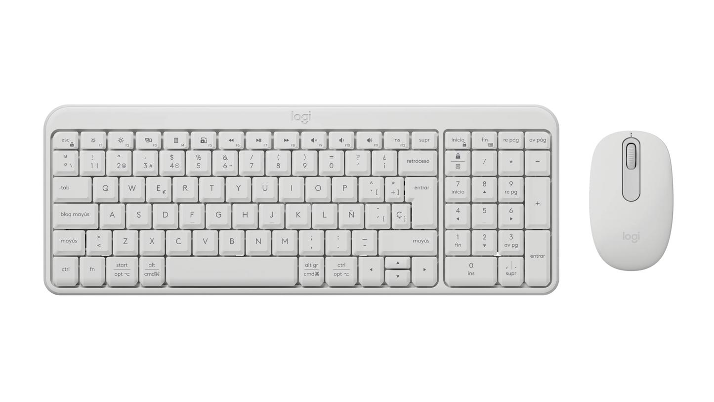 KIT TECLADO Y MOUSE LOGITECH MK250 BLANCO INALAMBRICO