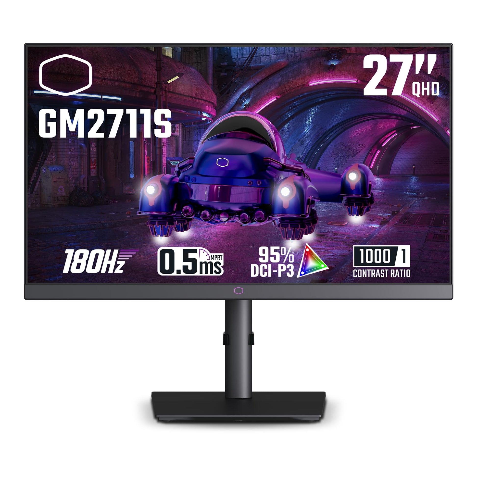 MONITOR 27 COOLER MASTER GM2711S 0.5MS 180HZ QHD GAMER IPS BOCINAS ADAPTIVE SYNC - rogeek