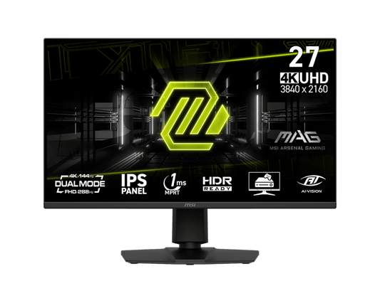 MONITOR 27 MSI MAG 275UPD E14 1MS 144HZ UHD IPS DUAL MODE/288HZ ANTI - GLARE ADAPTIVE SYNC - rogeek