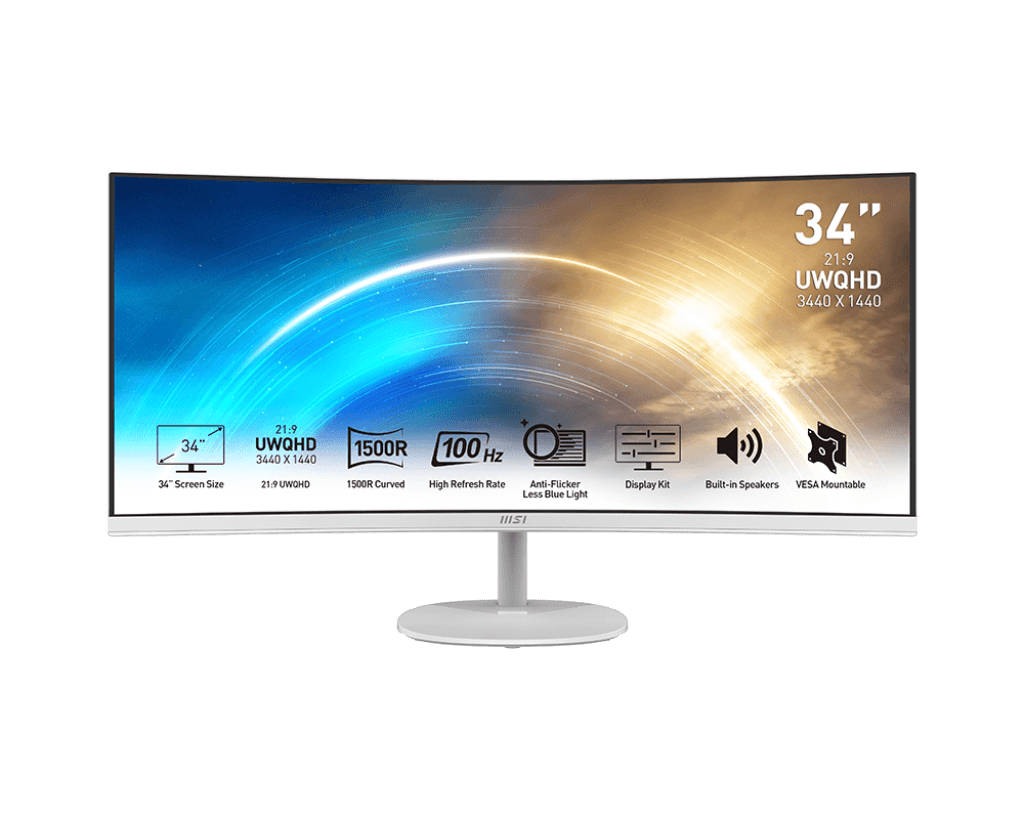 MONITOR 34 MSI PRO MP341CQ 4MS 100HZ UWQHD VA CURVO ANTI - GLARE - rogeek