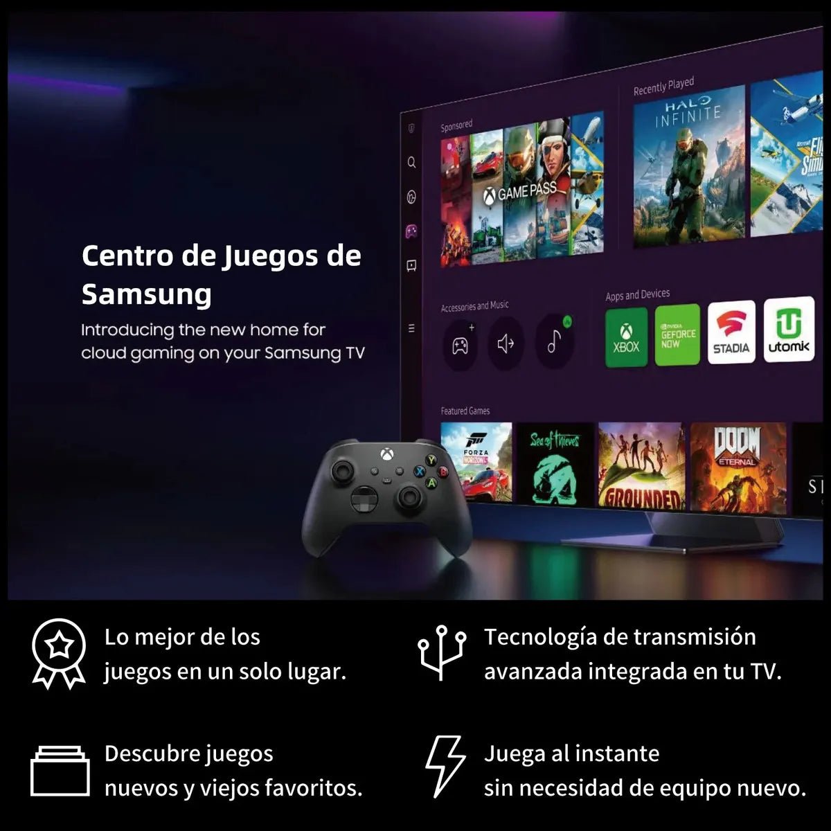 Pantalla Smart Tv Hikers 55 Tizen 4k Uhd Dolby/aac - rogeek