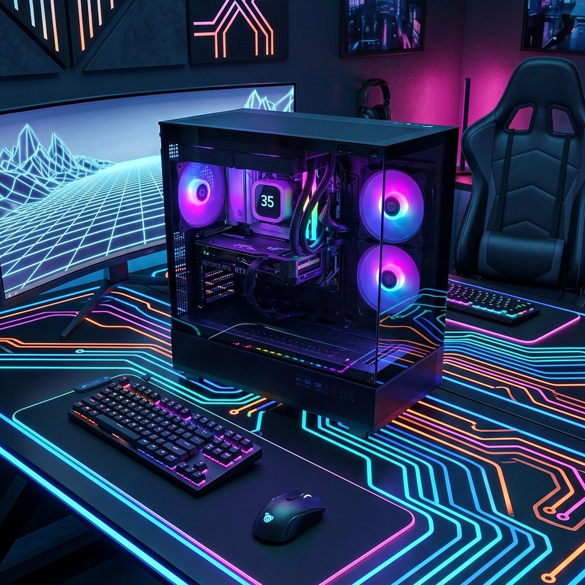 PC Gamer | AMD Ryzen 5 7600 | RTX 5060 8GB OC GDDR7 | 64GB DDR5 5600 | SSD NVMe 1TB | ASUS PRIME B840M - A | Enfriamiento Líquido 240MM | 650W 80 Plus - rogeek