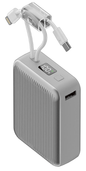 Power Bank | C2 | 20000mAh PD22.5W | Type-C | Linea Apple + linea Type-C | Cable USB a Type-C | Pantalla LED | 44 | Plateado/Gris oscuro - rogeek