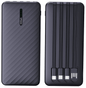 Power Bank | UF-D207 | 10000mAh 2A | Type-C | 1xUSB | 3 cables V8/Type-C/IP | Pantalla LED | 50 | Blanco/Negro - rogeek