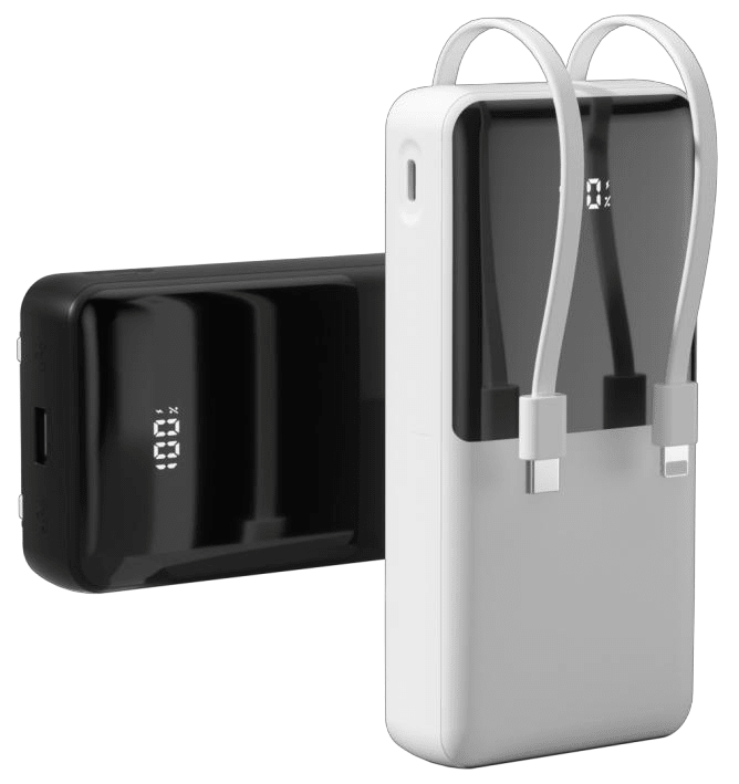 Power Bank | UF - D402 | 20000mAh PD22.5W | Type - C | USB+Type - C | 2 cables Type - C/IP + cable USB a Type - C | Compatible con iPhone 15 o superior | 40 | Blanco/Negro - rogeek