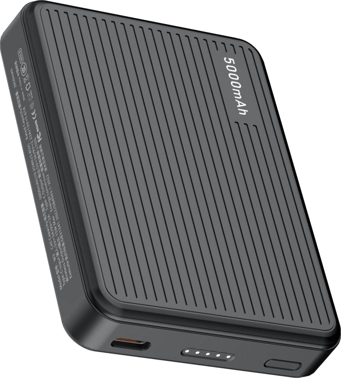 Power Bank | UF-D516 | 5000mAh PD20.5W | Type-C | Type-C + inalambrico 15W | Cable USB a Type-C | Pantalla LED | 80 | Blanco/Negro - rogeek