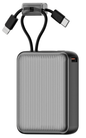 Power Bank | UF-D712 | 20000mAh PD22.5W | Type-C | Linea Apple + linea Type-C | Cable USB a Type-C | Pantalla LED | 44 | Plateado/Gris oscuro - rogeek
