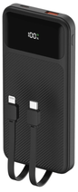 Power Bank | UF-H201 | 10000mAh PD22.5W | Type-C | USB+Type-C | 2 cables Type-C/IP + cable USB a Type-C | Pantalla LED | 50 | Blanco/Negro - rogeek