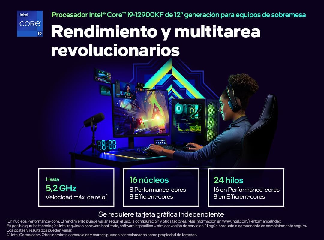 PROCESADOR INTEL CORE I9 12900KF 5.20GHZ LGA1700 BX8071512900KF 12M DE GARANTIA - rogeek