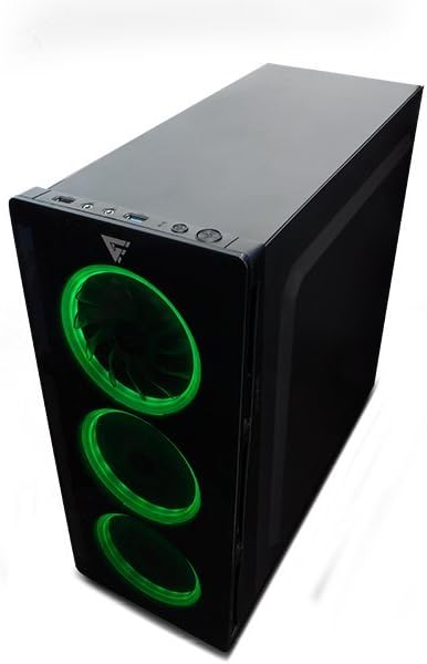 REMATE GABINETE GAME FACTOR CSG501 NEGRO VENTILADOR RGB S/FUENTE ACRILICO USB 3.0 CSG-501 1M DE GARANTIA - rogeek