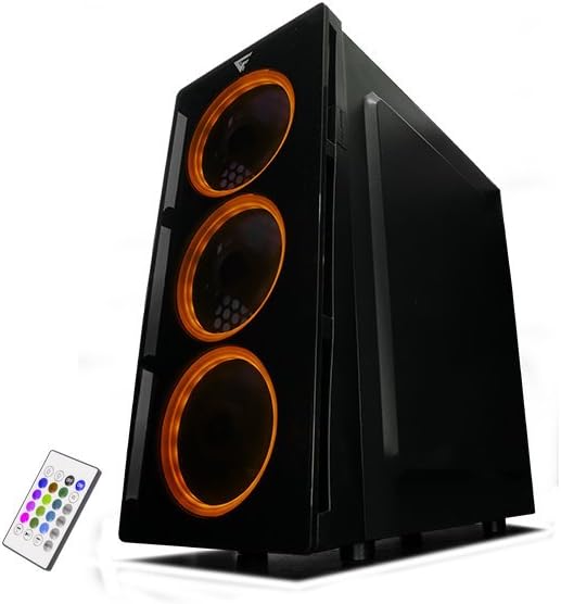 REMATE GABINETE GAME FACTOR CSG501 NEGRO VENTILADOR RGB S/FUENTE ACRILICO USB 3.0 CSG-501 1M DE GARANTIA - rogeek
