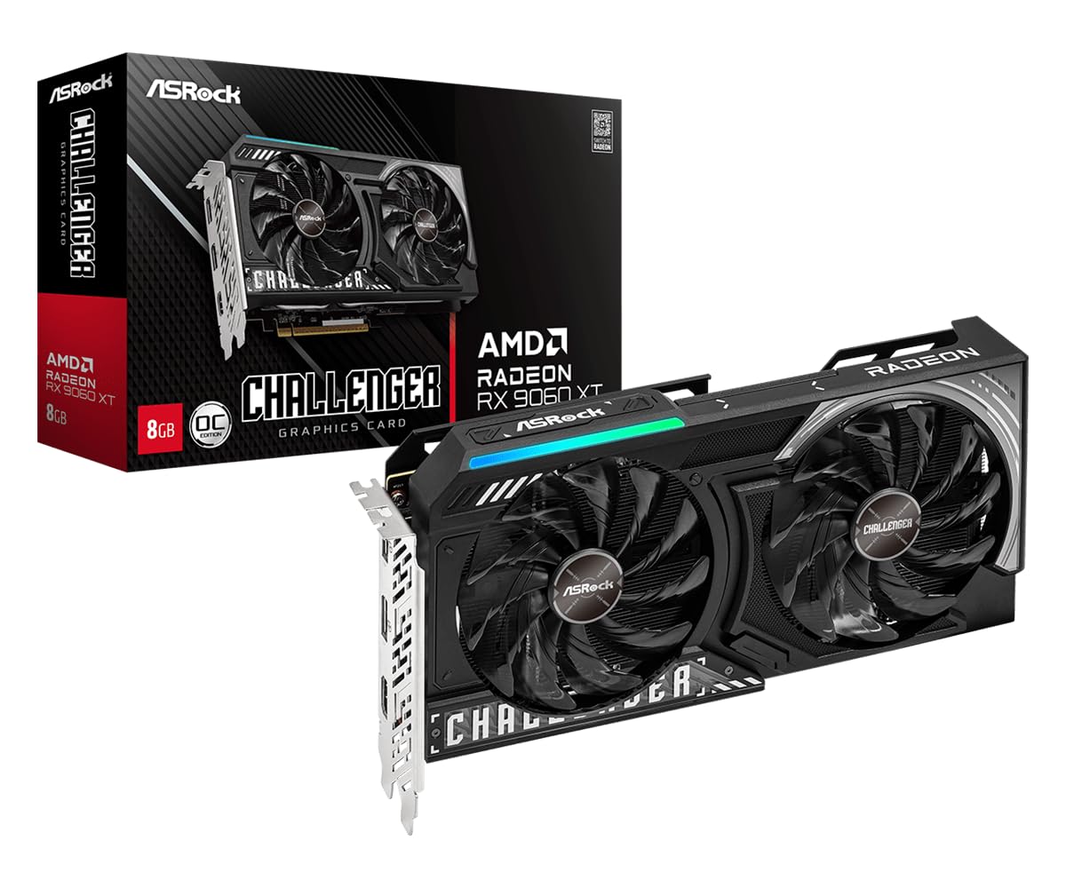 TARJETA DE VIDEO ASROCK RX9060XT 8GB GDDR6 CHALLENGER - rogeek