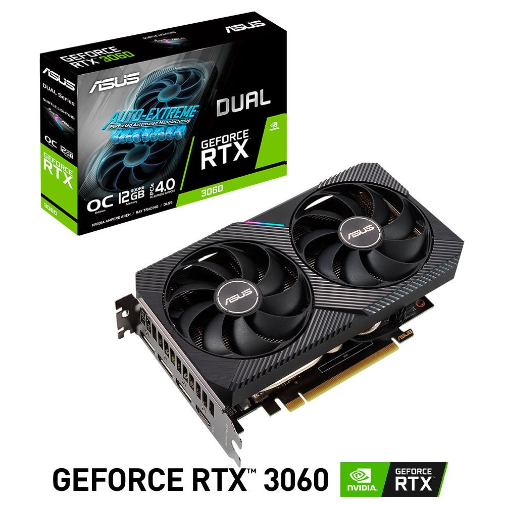 TARJETA DE VIDEO ASUS RTX3060 12GB GDDR6 DUAL - rogeek